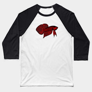 Red Wild Betta Baseball T-Shirt